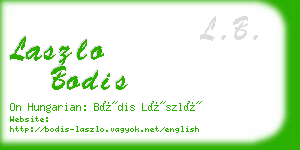 laszlo bodis business card
